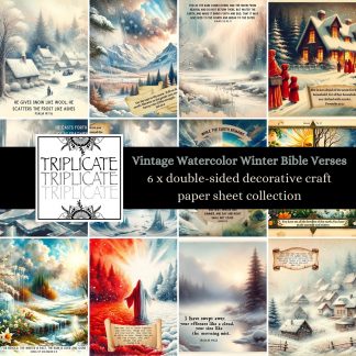 Winter Bible Verses Decorative Craft Cardstock