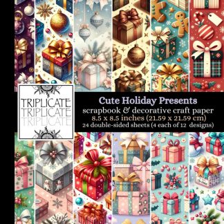 Cute Holiday Presents Scrapbook and Decorative Craft Paper