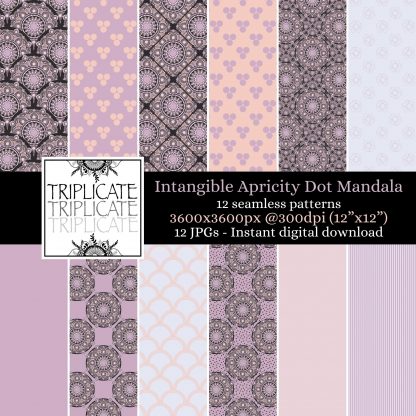 Pink and Peach Dot Mandala Junk Journal & Scrapbook Digital Decorative Craft Paper