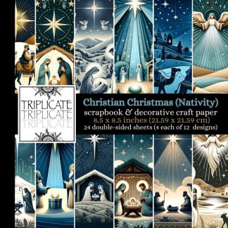 Christian Christmas Nativity Scrapbook and Decorative Craft Paper