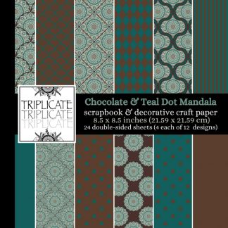 Chocolate and Teal Scrapbook and Decorative Craft Paper - Cafe Latte