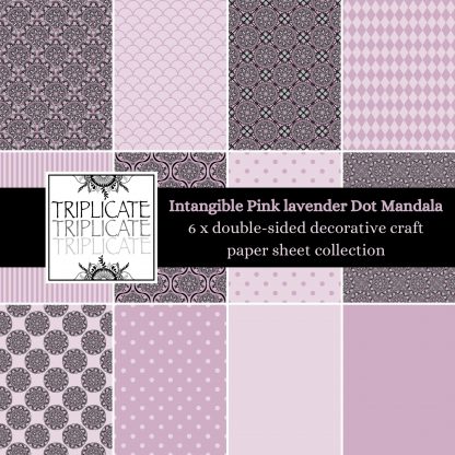 Pink Lavender Dot Mandala Patterns & Solids Paper