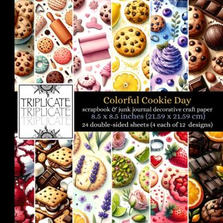 Colorful Cookie Day Scrapbook and Junk Journal Decorative Craft Paper