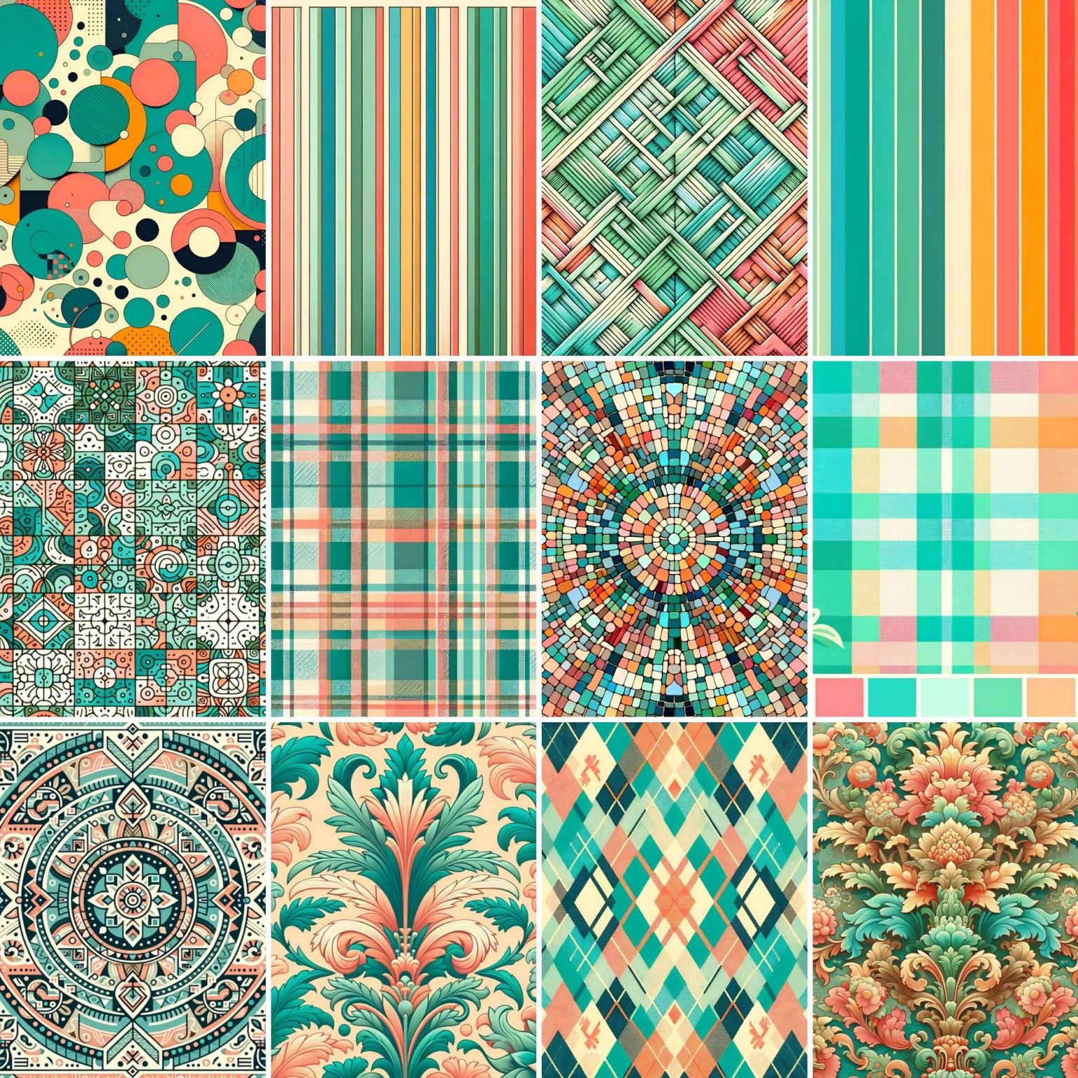 Sunset on Sea Patterns Scrapbook Paper – Junk Journal & Digital ...