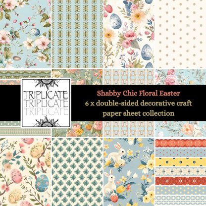 Shabby Chic Easter Scrapbook Paper Sheets