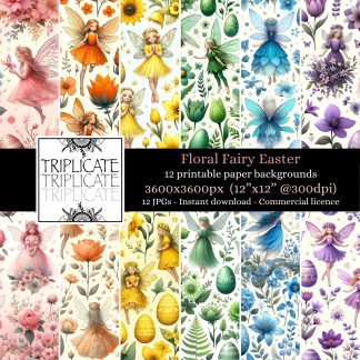 Floral Fairy Easter Junk Journal & Scrapbook Digital Decorative Craft Paper