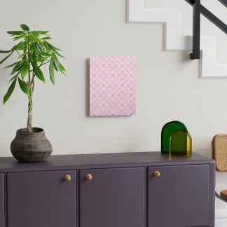 Mounted Print, Dusky Rose Preppy In Pink Diamond Tile designed and sold by Triplicate Limited