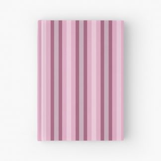 Journal, Geometric Dusky Pink Colorful Vertical Stripes designed and sold by Triplicate Limited