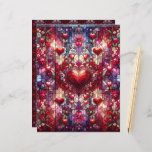Valentines Stained Glass Scrapbook Paper