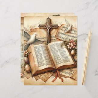Vintage Christian Easter Scrapbook Paper