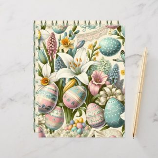 Vintage Floral Easter Scrapbook Paper