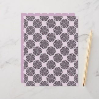 Pink Lavender Dot Mandala Scrapbook Paper