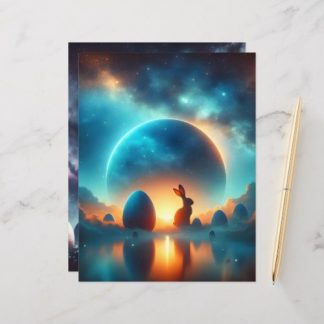 Colorful Celestial Easter Scrapbook Paper