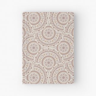Journal, Warm Neutrals Cafe Ombre Dot Mandala Art Deco Fans designed and sold by Triplicate Limited