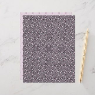 Pink Lavender Dot Mandala Scrapbook Paper