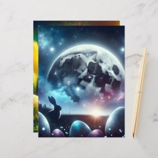 Colorful Celestial Easter Scrapbook Paper