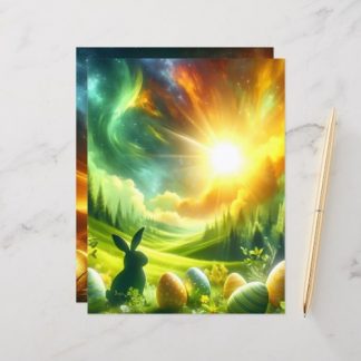 Colorful Celestial Easter Scrapbook Paper
