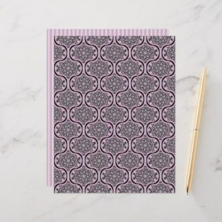 Pink Lavender Dot Mandala Scrapbook Paper