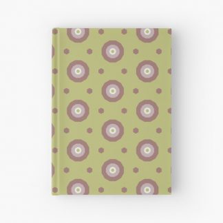 Journal, Geometric Warm Neutrals Colorful Bullseyes And Hexagons designed and sold by Triplicate Limited