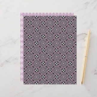Pink Lavender Dot Mandala Scrapbook Paper