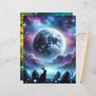 Colorful Celestial Easter Scrapbook Paper