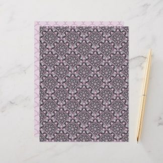 Pink Lavender Dot Mandala Scrapbook Paper