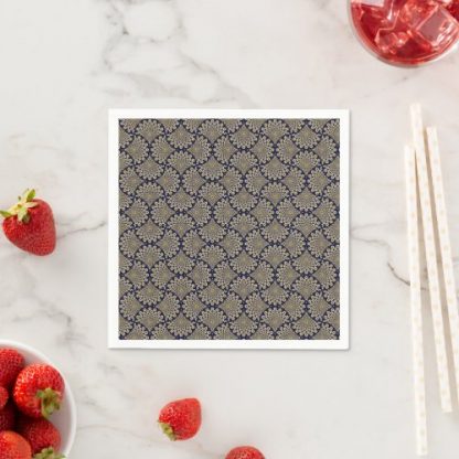 We Are Watching You Navy And Gold Art Deco Craft Napkins