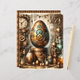 Steampunk Easter Ephemera Scrapbook Paper