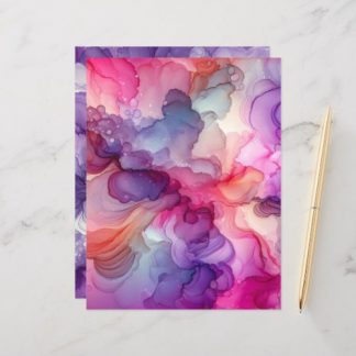 Pink & Purple Alcohol Ink Scrapbook Background