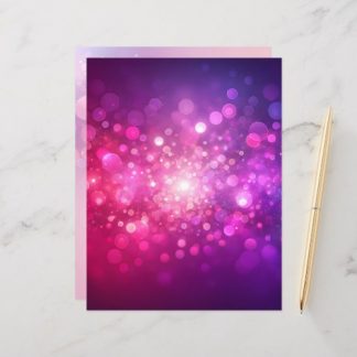 Pink & Purple Bokeh Scrapbook Background Paper