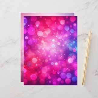 Pink &amp; Purple Bokeh Scrapbook Background Paper