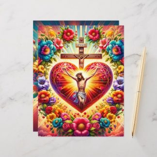 Colorful Christian Valentines Scrapbook Paper