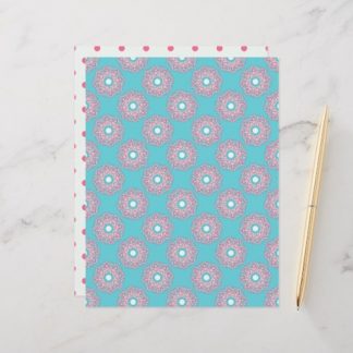 Sunset on Sea Anemone Dot Mandala Scrapbook Paper