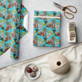 Chihuahuas Cabanas And Cocktails Art Deco Scallop Wrapping Paper