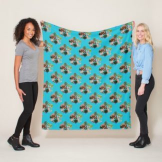 Chihuahuas Cabanas And Cocktails Polka Dots Fleece Blanket