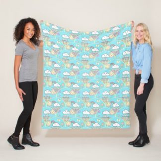 Cute Pastel Kawaii Garden Art Deco Scallop Fleece Blanket