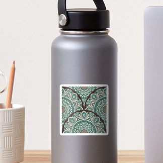 Sticker, East Fork Night Swim and Molasses Cafe Latte Dot Mandala Scale designed and sold by Triplicate Limited