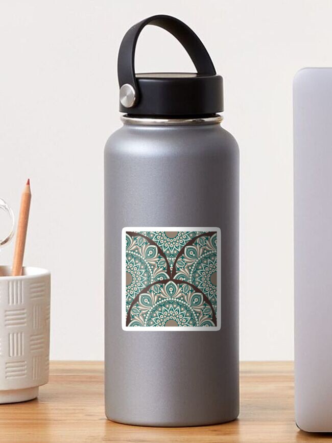 Sticker, East Fork Night Swim and Molasses Cafe Latte Dot Mandala Scale designed and sold by Triplicate Limited