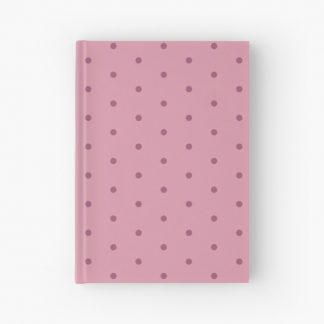 Journal, Geometric Dusky Rose Red Violet Polka Dots On Sea Pink designed and sold by Triplicate Limited
