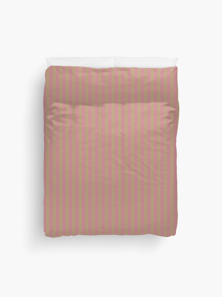 Duvet Cover, Geometric Royal Circle Brandied Apricot And Lark Vertical Stripes designed and sold by Triplicate Limited
