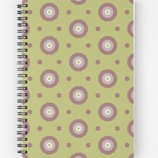 Journal, Geometric Warm Neutrals Colorful Bullseyes And Hexagons designed and sold by Triplicate Limited
