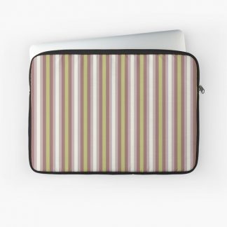 Laptop Sleeve, Geometric Warm Neutrals Colorful Vertical Stripes designed and sold by Triplicate Limited