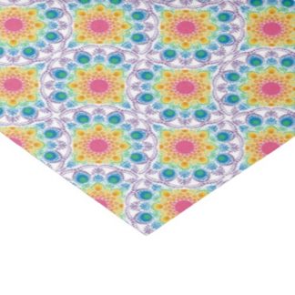 Maximalist Rainbow Floral Fountain Deco Fans Craft Tissue Paper