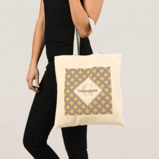Monogram Aegean Summer Oranges And Lemons Fans Tote Bag