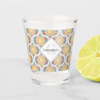 Monogram Aegean Summer Oranges And Lemons Mid Mod Shot Glass