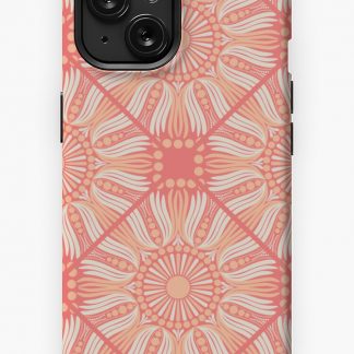 iPhone Case, Peaches and Cream Dot Mandala Diamond Tile designed and sold by Triplicate Limited