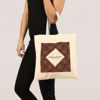 Personalized Safari Sunset Bohemian Mandala Scales Tote Bag