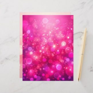 Pink &amp; Purple Bokeh Scrapbook Background Paper