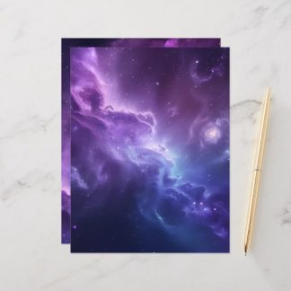 Pink and Purple Galaxy Background Scrapbook Paper