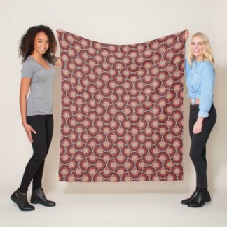Radiant Fashion Week Dot Mandala Art Deco Fans Fleece Blanket